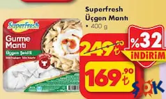 SUPERFRESH ÜÇGEN MANTI 400 G fiyat ve kampanya bilgisi